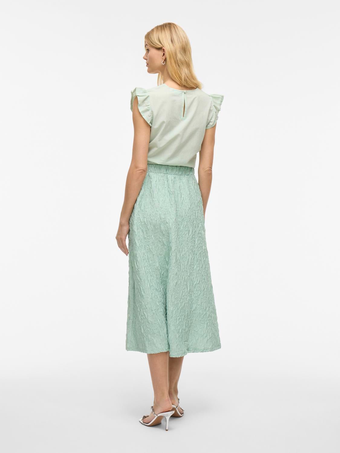 VISOPHIA Midi Skirt - Silt Green - VERO MODA & VILA Bergvik